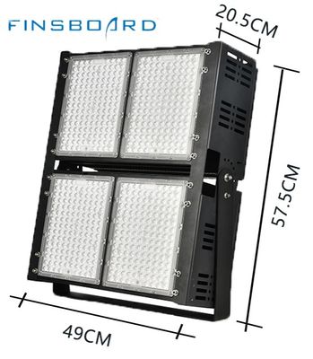 Dimmable LED Stadium Lighting 6500w 45° Lens Angle
