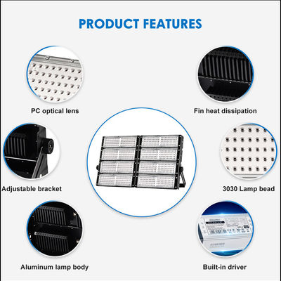 High Mast Outdoor LED Stadium Lighting with Adjustable Color Temperature IP66 Waterproof SMD 3030/2835 Chip