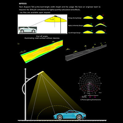 Adjustable LED Street Light 50W to 200W IP66 Waterproof with SMD LED Technology for Highway and Garden Lighting