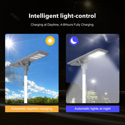 IP66 Waterproof LED Solar Street Light with Radar Sensor and 50000 Hours Lifespan for Outdoor Road Lighting