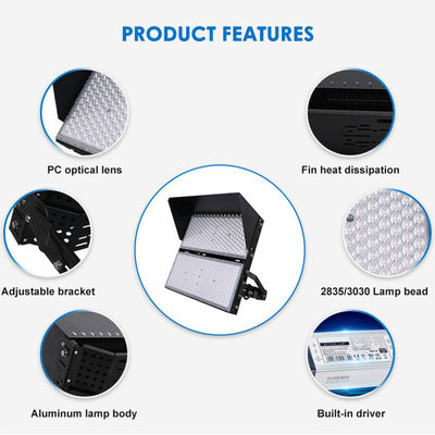 IP66 Waterproof LED Flood Light with 50000 Hours Lifespan and 216° Adjustable Angle for Stadiums and High Mast Applications