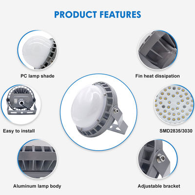 IP65 Waterproof Industrial High Bay Light with 5500-6500K Color Temperature and Aluminum + Tempered Glass Construction