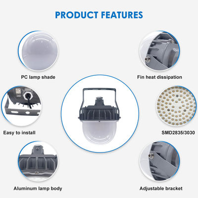 IP65 Waterproof Explosion Proof Linear Light 50W 100W 150W LED Hazardous Location Lighting with Aluminum Tempered Glass