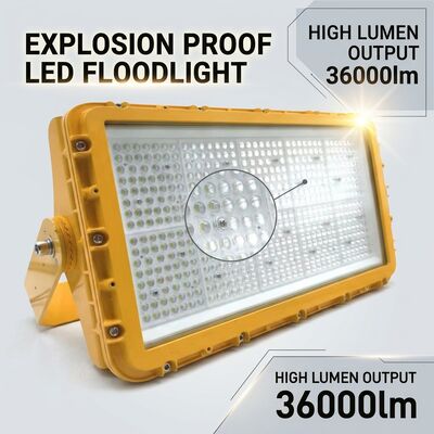 600W Explosion Proof LED Flood Light IECEx Emergency Battery Backup 72000lm IP67 Copper-Free Aluminum Marine Lighting