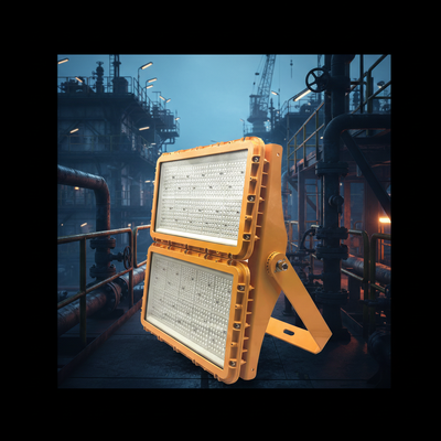 300W High-Efficiency LED Explosion Proof Flood Light with 316L Stainless Steel and ATEX II 2G Ex d IIC T6 Gb Certification