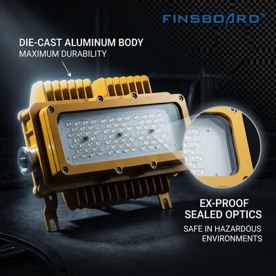 ATEX Ex db mb IIb T6 Certified 600W LED Explosion Proof Light LUMILEDS LM-80 100-120LM/W IP65 Hazardous Location Fixture