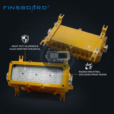 IP65 Weatherproof 600W LED Explosion Proof Light LUMILEDS LM-80 ATEX Ex db mb IIb T6 -40C/60C Hazardous Area Fixture