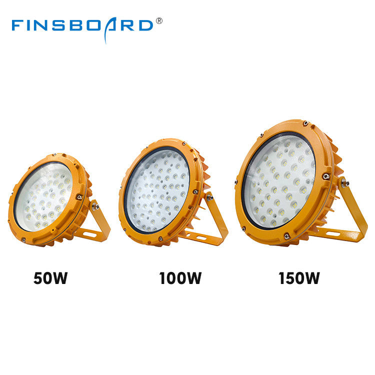 Explosion Proof Lighting Fixtures with 100-120lm/w Efficiency, Exde ⅡC T6 Gb/Ex tD A21 IP65 T80℃ Rated and Aluminum+Tempered Glass Construction