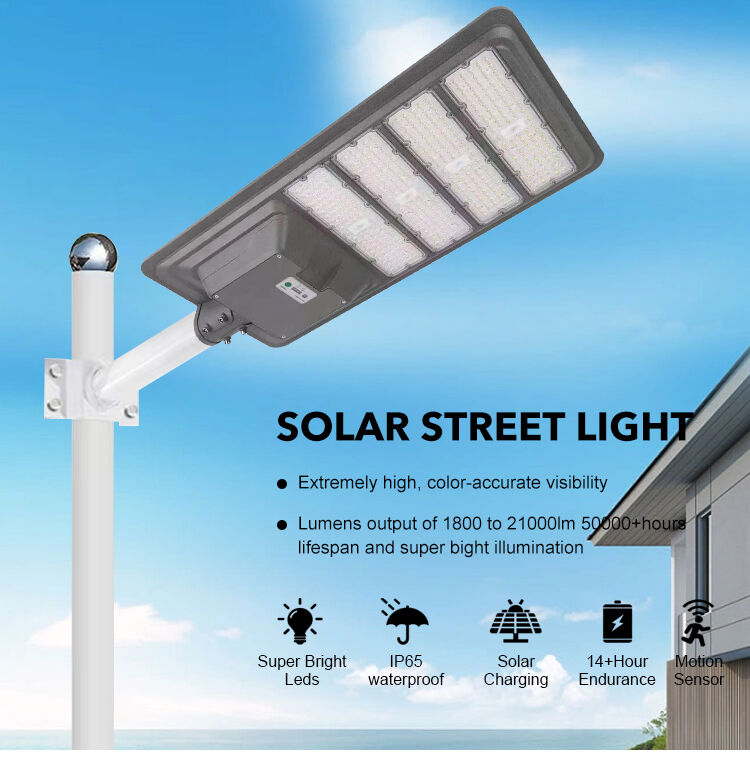 Outdoor All in One Motion Sensor ABS Solar LED Street Lamp 100W 200W 300W 500W LED Solar Street Light