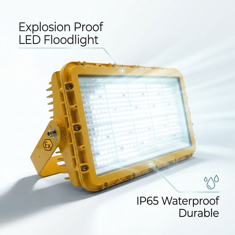 600W Explosion Proof LED Flood Light IECEx Compact High-Density Marine Offshore 72000lm IP67 Copper-Free Aluminum Alloy