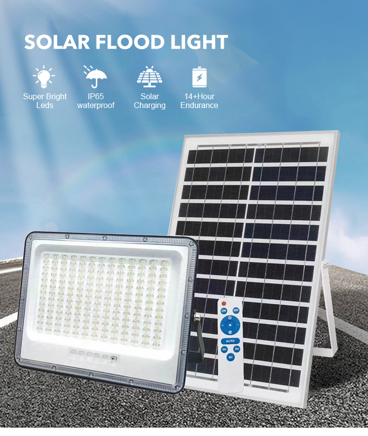 High Power Solar Security Light - IP65 Waterproof LED Flood Light