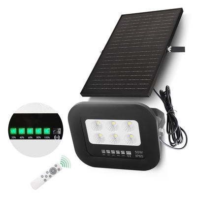 50 Watt LED Solar Light IP65 All-Black Monocrystalline Silicon Solar Panel