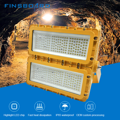 Factory Workshop Aluminum Tempered Glass LED Explosion Proof Lighting 150W 300W 600W