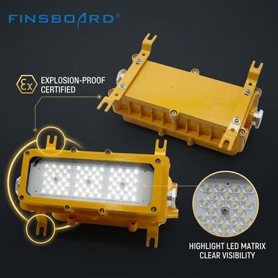 IP65 Weatherproof 600W LED Explosion Proof Light LUMILEDS LM-80 ATEX Ex db mb IIb T6 -40C/60C Hazardous Area Fixture